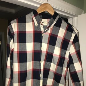 Plaid J. Crew Sunwashed Oxford